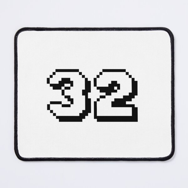 Item preview, 32, thirty-two, white, retro video game, 1 up! designed and sold by Numbers-Art.