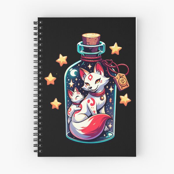 Item preview, Kitsune with Baby in a Bottle designed and sold by stickyfoot.