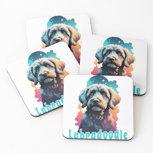 Item preview, Cute Labradoodle Print designed and sold by Thehatinthecat.