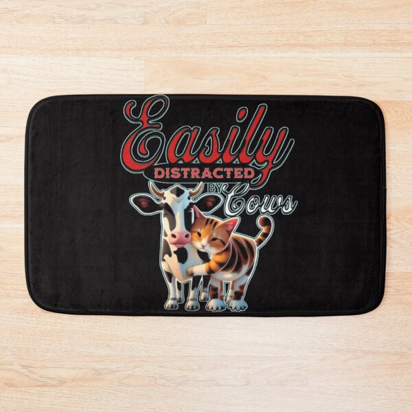 Item preview, Easily Distracted by Cat Loving Cows designed and sold by JediKittenWars.