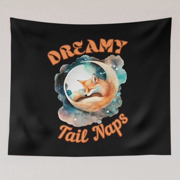 Item preview, Dreamy Tail Naps. fox portrait designed and sold by FoxVibes.
