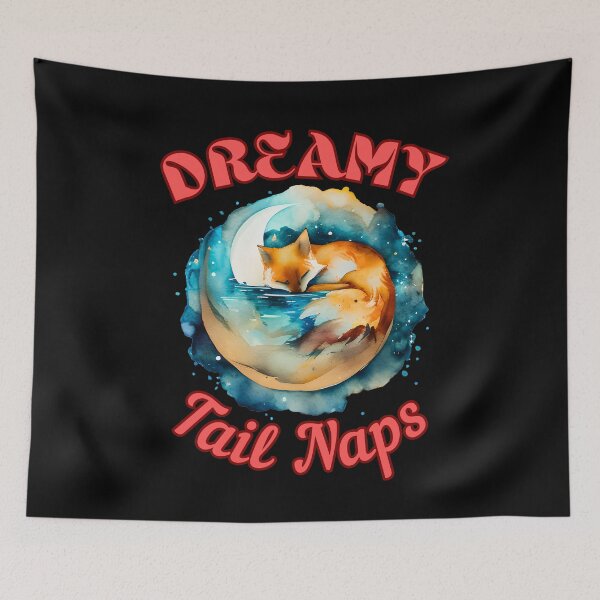 Item preview, Dreamy Tail Naps. retro fox designed and sold by FoxVibes.