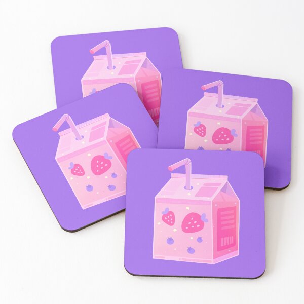 Item preview, Strawberry and Blueberry Milk!  designed and sold by sillycattos.
