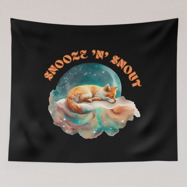 Item preview, Snooze 'n' Snout. fox watercolor designed and sold by FoxVibes.