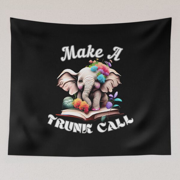 Item preview, Make A Trunk Call. watercolor elephant designed and sold by ElephantVibes.