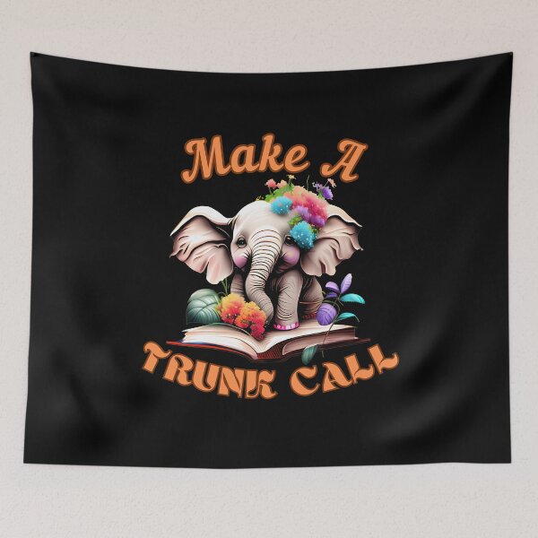 Item preview, Make A Trunk Call Flower elephant designed and sold by ElephantVibes.