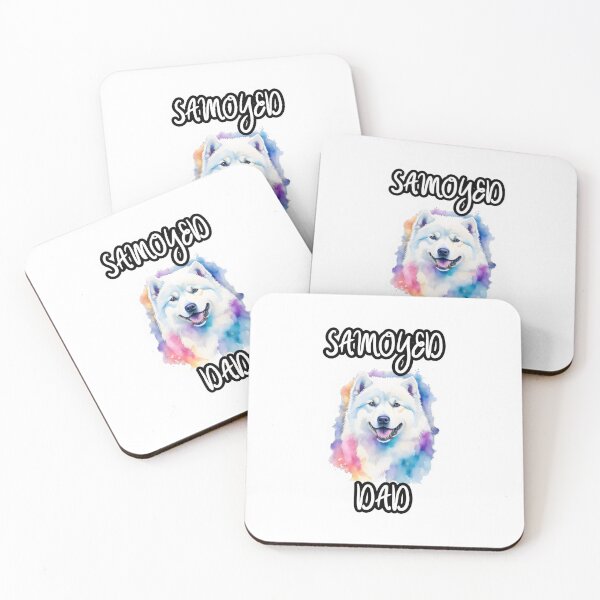Item preview, Samoyed Dad Rainbow Watercolor Samoyed Portrait designed and sold by MillennialVibe.