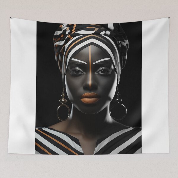 Item preview, Black Woman Art , African Art , Black and white art , digital prints , wall art printable , extra large wall art designed and sold by Rockwpapart.