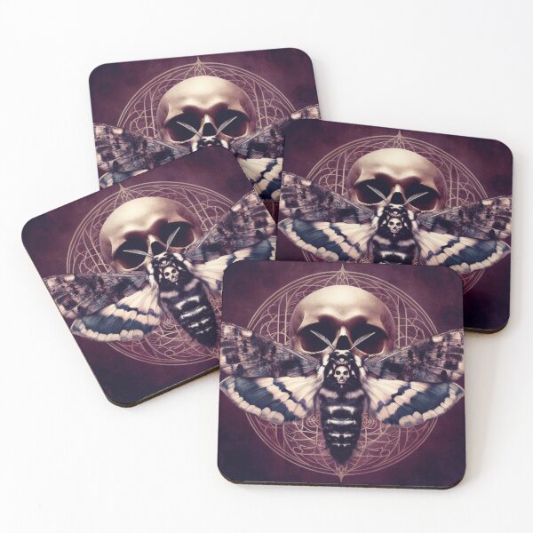 Item preview, Death Head Moth with Skull on Purple designed and sold by ANotiontoKnit.