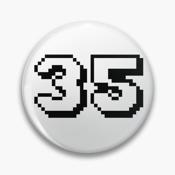Item preview, 35, thirty-five, white, retro video game, 1 up! designed and sold by Numbers-Art.