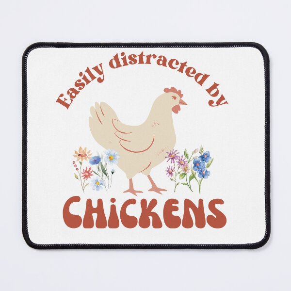 Item preview, Funny Chicken Quote and Flowers designed and sold by Bridget Swanson.