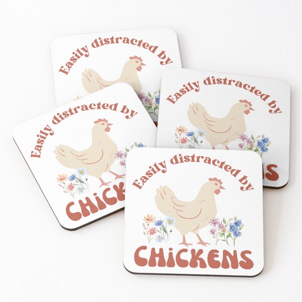 Item preview, Funny Chicken Quote and Flowers designed and sold by Bridget Swanson.