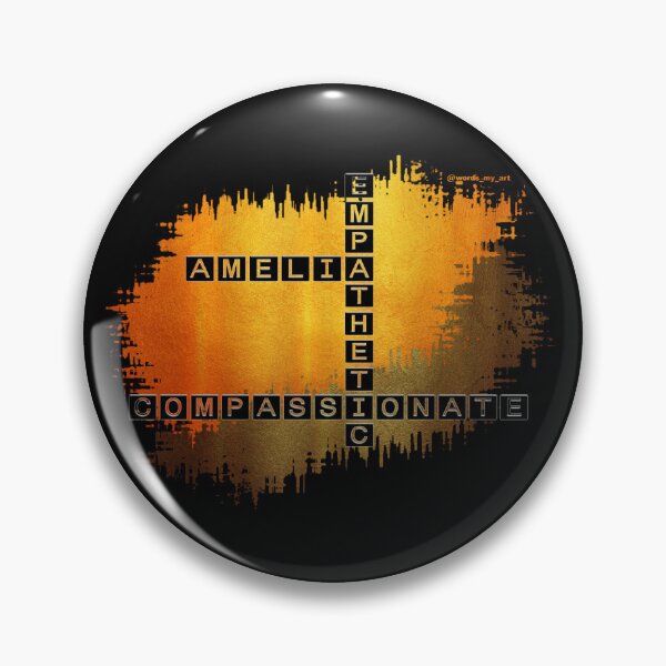 Item preview, Amelia, compassionate and empathetic, crossword. designed and sold by words-my-art.