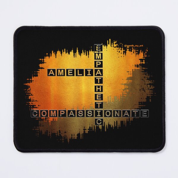 Item preview, Amelia, compassionate and empathetic, crossword. designed and sold by words-my-art.