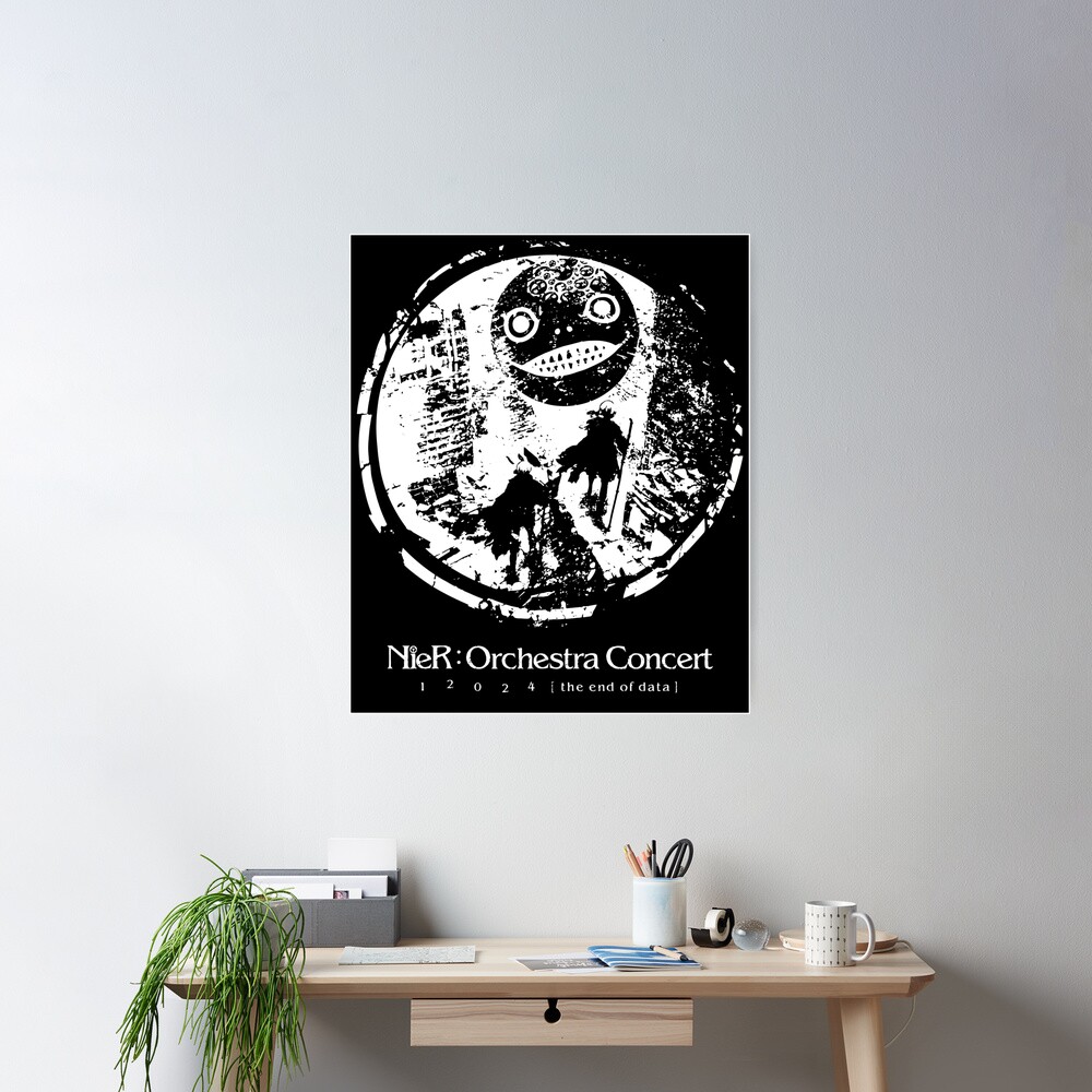 NieR Orchestra Concert design - Emil / Yoko Taro mask 2B & 9S | Poster