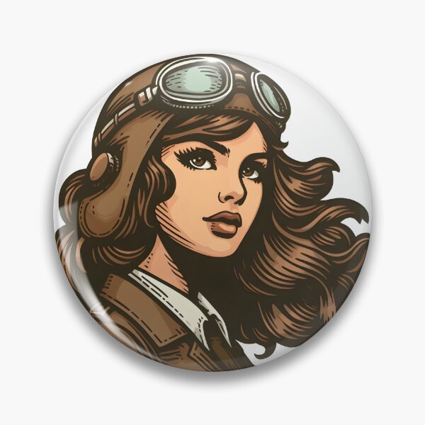 Item preview, Vintage Female Pilot Brunet designed and sold by Vertical Speed.
