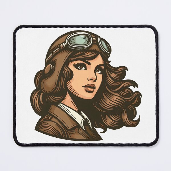 Item preview, Vintage Female Pilot Brunet designed and sold by Vertical Speed.