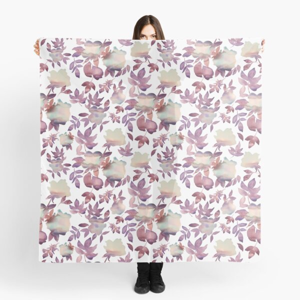 Lucy – Mauve on White Scarf
