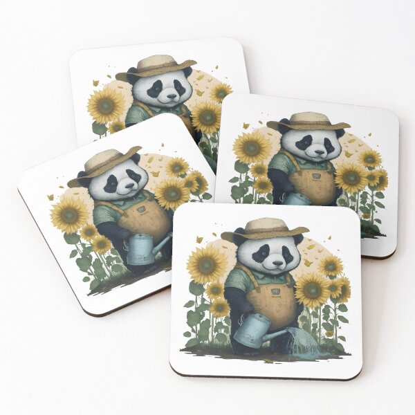 Item preview, A Panda Waters a Sunflower designed and sold by Designowner.