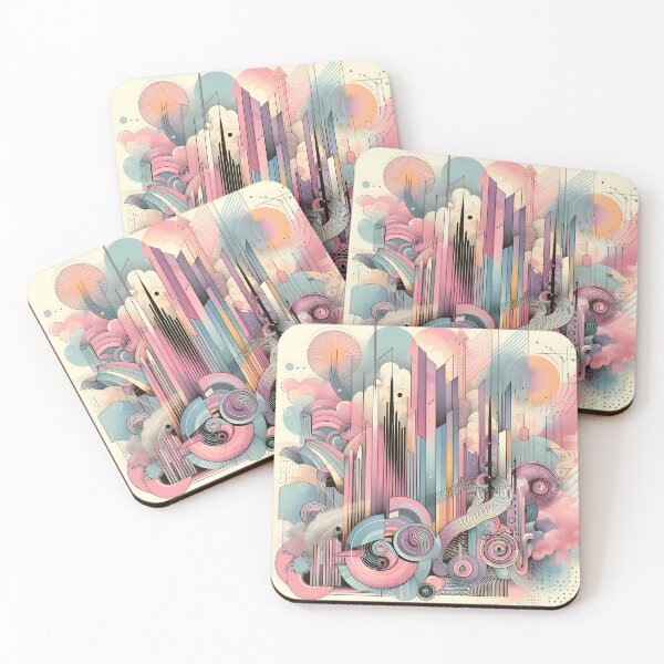 Item preview, Blue & Pink Pastle Colors Abstract Design designed and sold by Alessei.