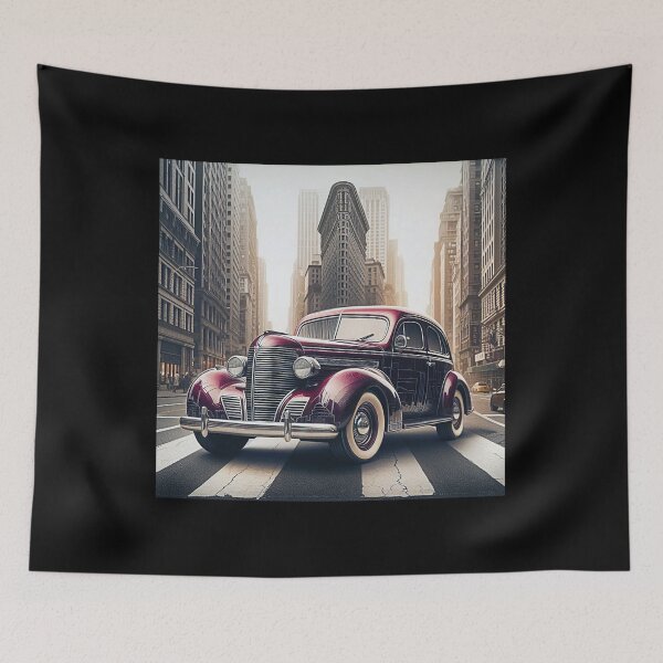 Item preview, Art Deco Red American Car in New York Street designed and sold by Michael van der Hoorn.