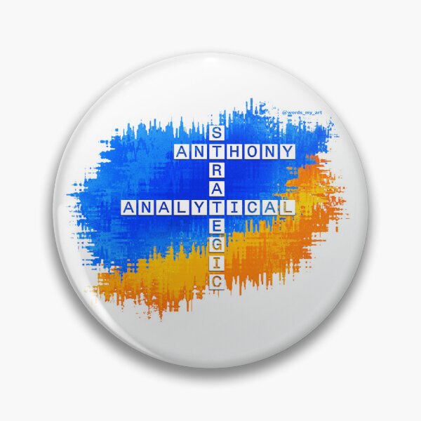 Item preview, Anthony, Analytical and strategic, crossword. designed and sold by words-my-art.
