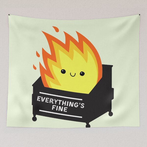 Item preview, Everything's fine designed and sold by PeachyLitchi.