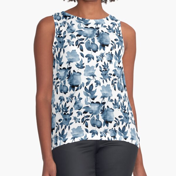 Item preview, Lucy – Midnight Blue on White designed and sold by Elizabeth Becker.
