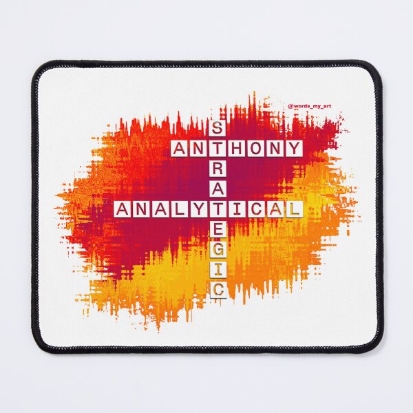 Item preview, Anthony, Analytical and strategic, crossword. designed and sold by words-my-art.
