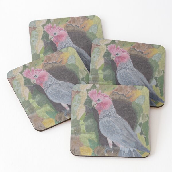 Item preview, Galah on a trunk of a colorful Australian Eucalyptus tree designed and sold by Sandra Johnston.
