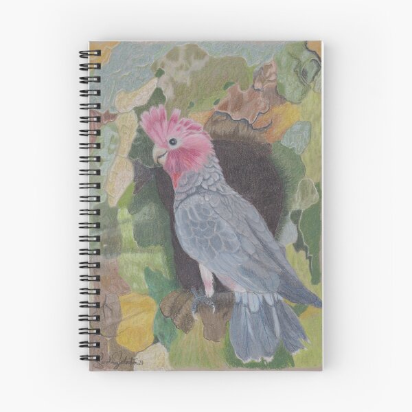 Item preview, Galah on a trunk of a colorful Australian Eucalyptus tree designed and sold by Sandra Johnston.