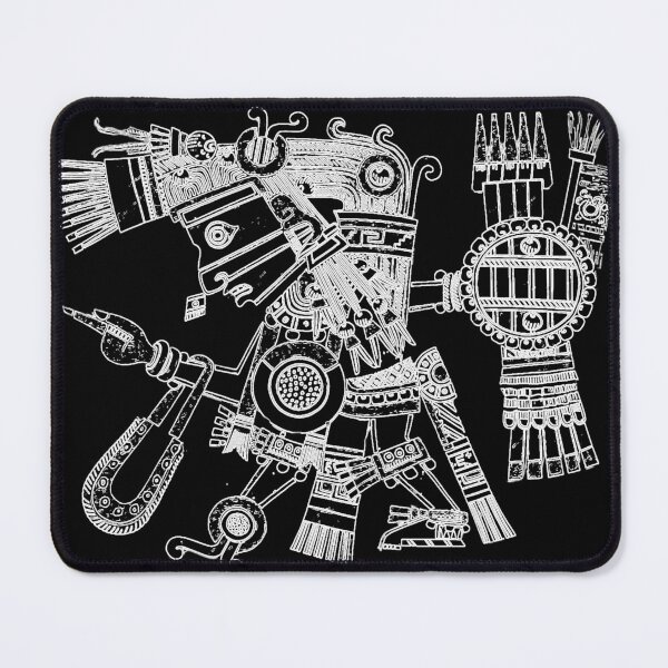 Item preview, Tezcatlipoca: The god of the smoking mirror in black and white. designed and sold by MagentaCalavera.