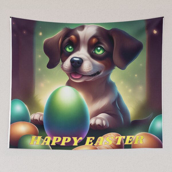 Item preview, Adorable dog with green eyes Easter designed and sold by Astralia.
