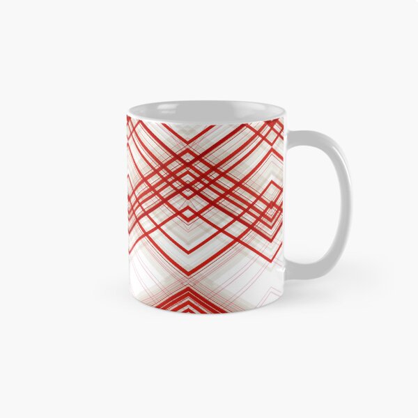Item preview, Red White Diamond Pattern Lines Abstract designed and sold by Sheila Wenzel Ganny.