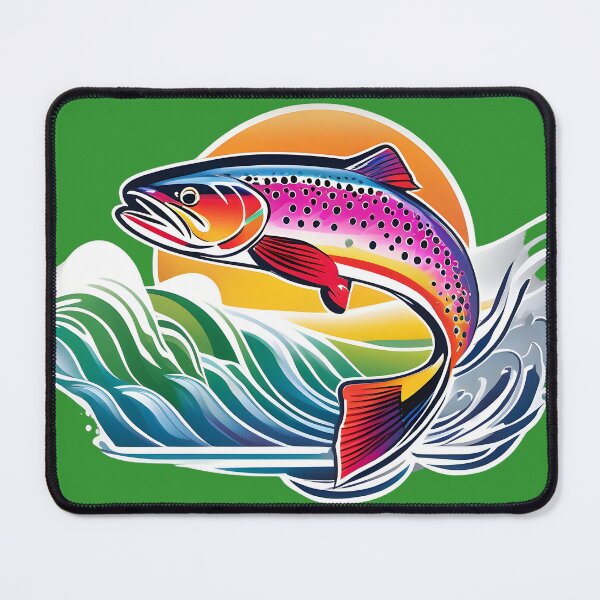 Item preview, Vibrant Splash: Rainbow Trout designed and sold by ZipperDragon88.