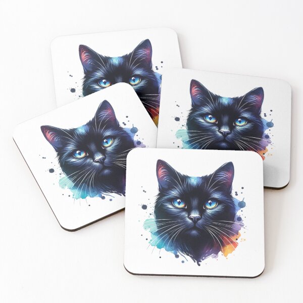 Item preview, Midnight Whiskers - Black Cat Art designed and sold by ImaginativeCore.