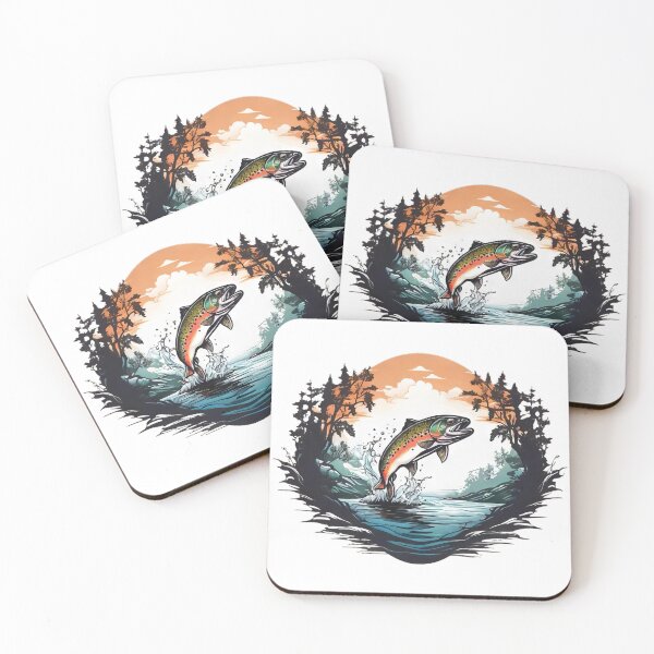Item preview, Leap of Colors: Rainbow Trout in Action designed and sold by ZipperDragon88.