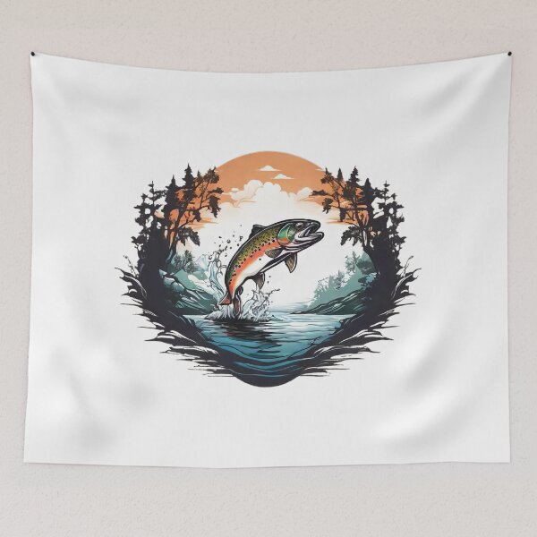 Item preview, Leap of Colors: Rainbow Trout in Action designed and sold by ZipperDragon88.