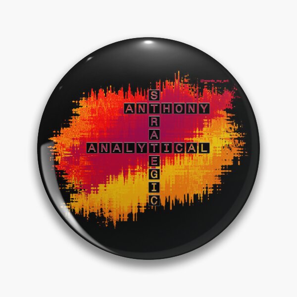 Item preview, Anthony, Analytical and strategic, crossword. designed and sold by words-my-art.