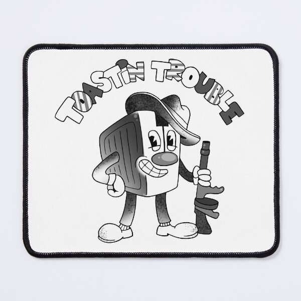 Item preview, Toastin trouble rubberhose design (white) designed and sold by Thevengefulone.
