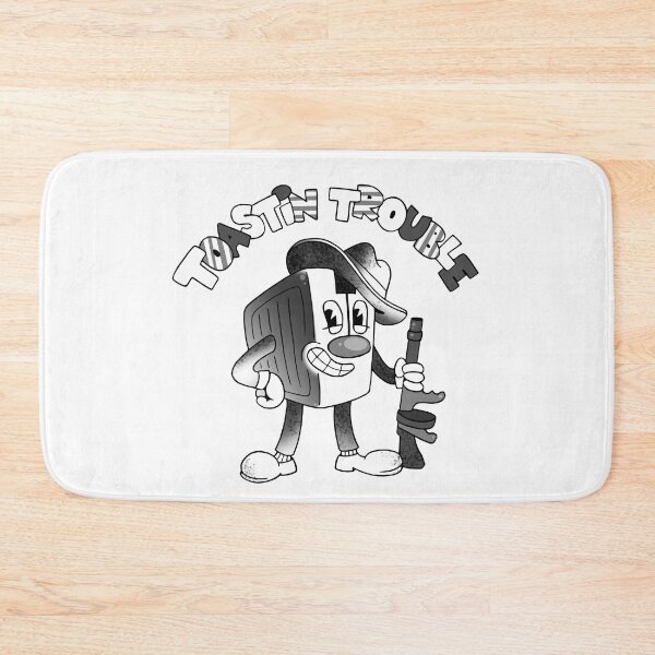 Item preview, Toastin trouble rubberhose design (white) designed and sold by Thevengefulone.