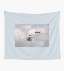 Bell UH-1 Iroquois Helicopters - (A Pair of Hueys) Wall Tapestry