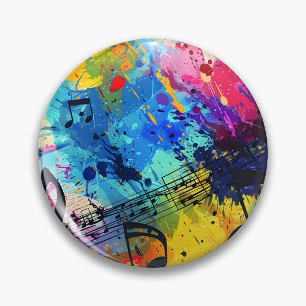 Item preview, colorful music themed abstract print designed and sold by dcrc.