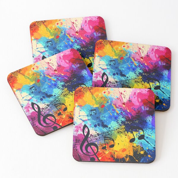 Item preview, colorful music themed abstract print designed and sold by dcrc.