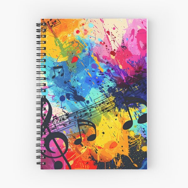 Item preview, colorful music themed abstract print designed and sold by dcrc.