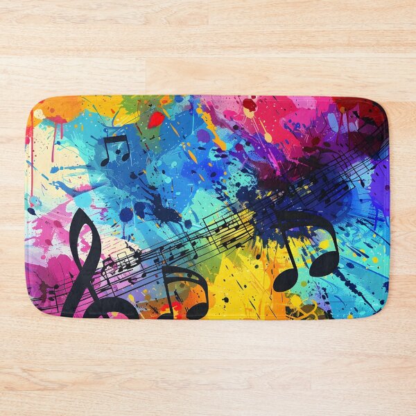 Item preview, colorful music themed abstract print designed and sold by dcrc.