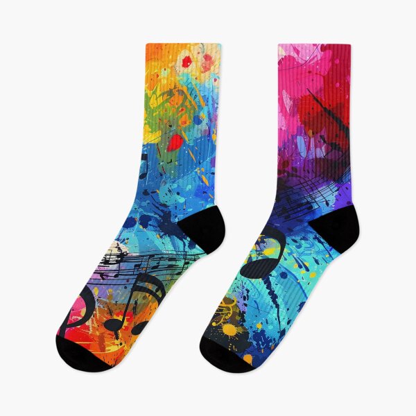 Item preview, colorful music themed abstract print designed and sold by dcrc.