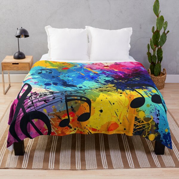 Item preview, colorful music themed abstract print designed and sold by dcrc.
