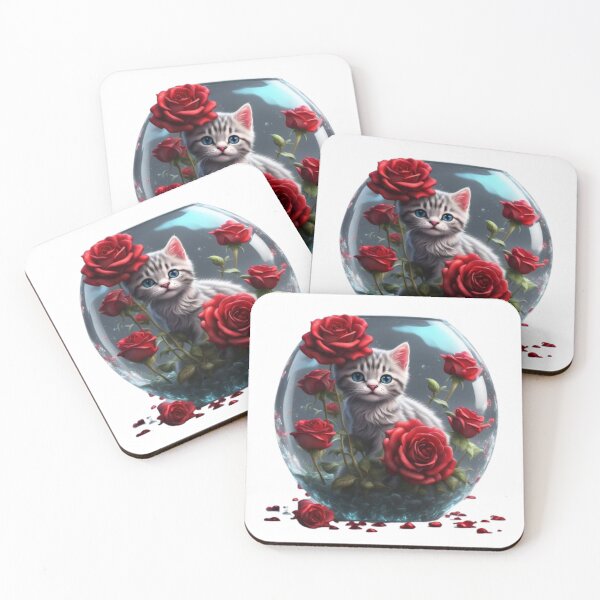 Item preview, kitten in a glass bowl designed and sold by BlissMarket.