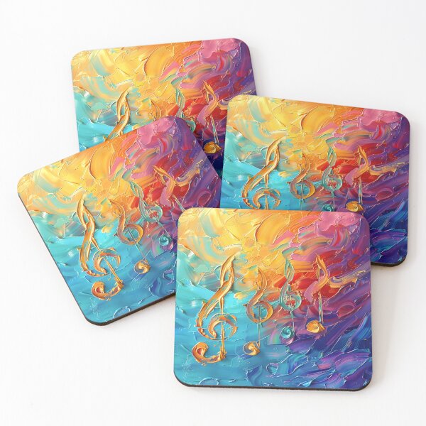 Item preview, colorful music themed abstract print designed and sold by dcrc.